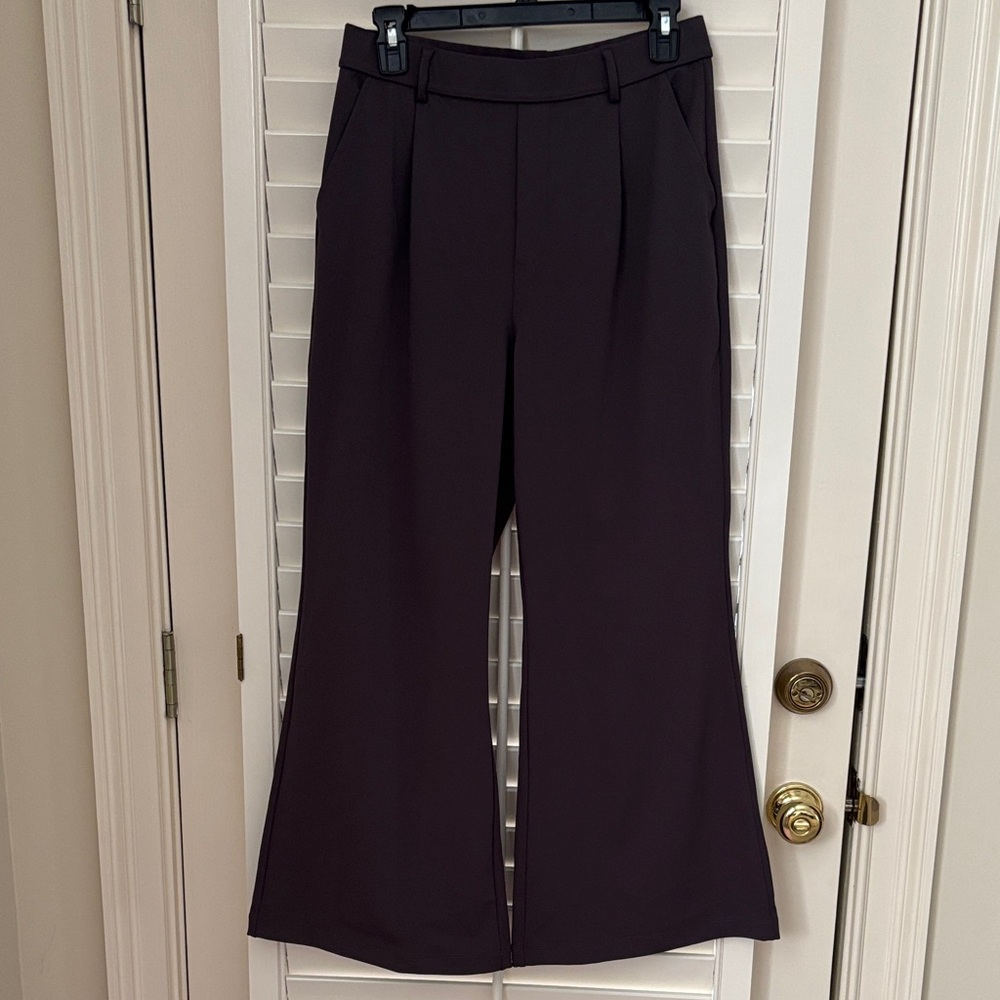 Halara brownish gray flare leg pants